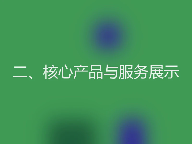二、核心产品与服务展示