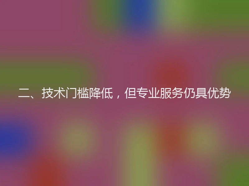 二、技术门槛降低，但专业服务仍具优势