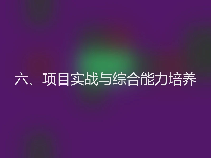 六、项目实战与综合能力培养