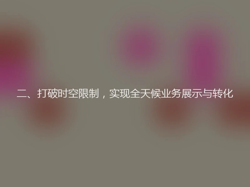 二、打破时空限制,实现全天候业务展示与转化
