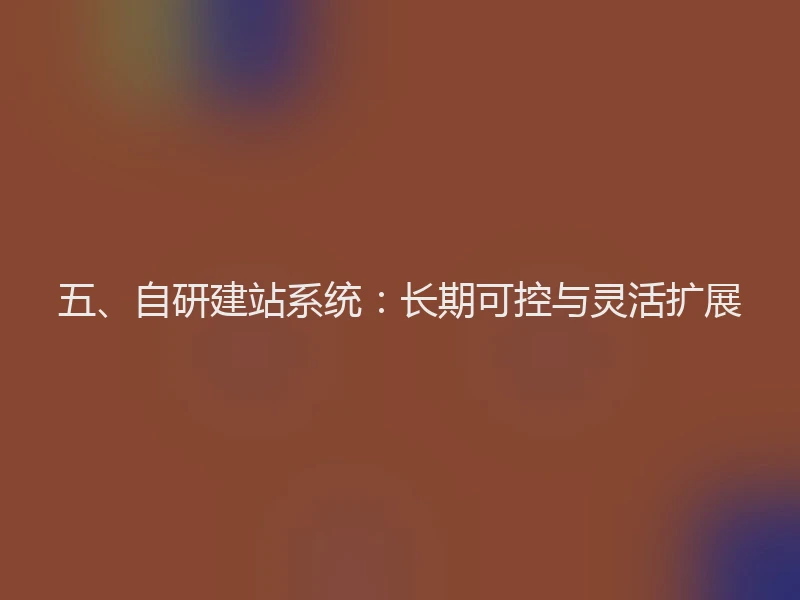 五、自研建站系统：长期可控与灵活扩展