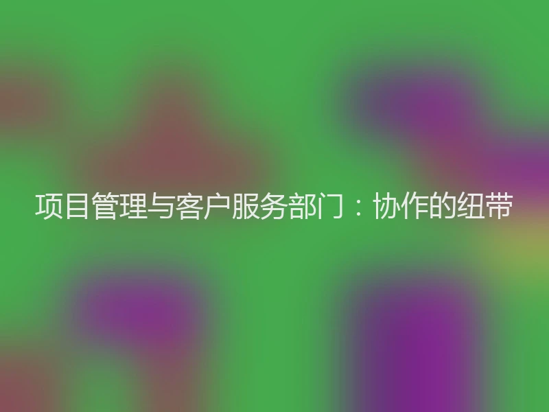 项目管理与客户服务部门：协作的纽带