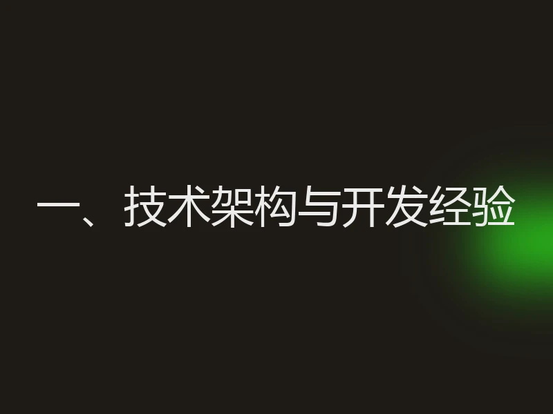 一、技术架构与开发经验