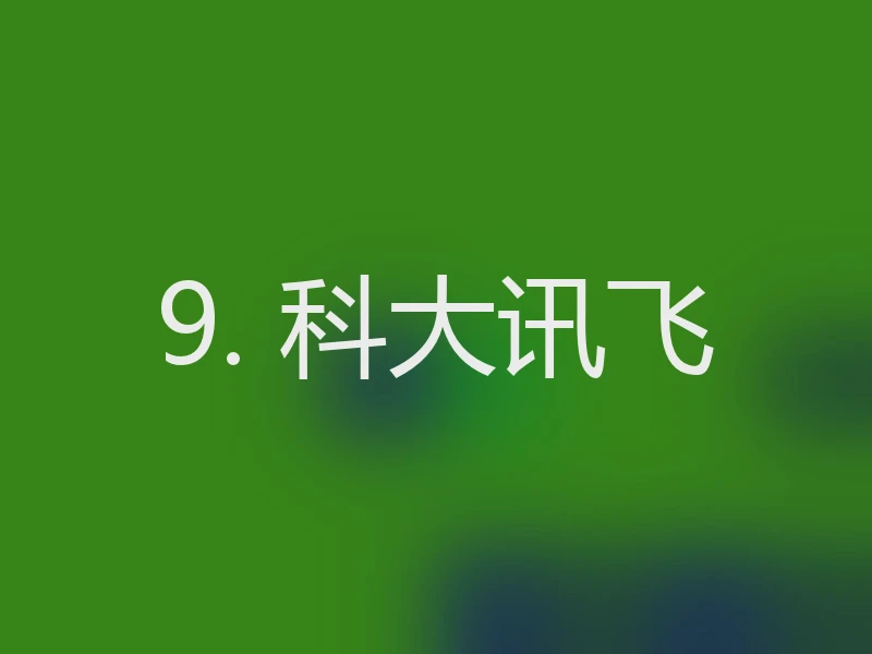 9. 科大讯飞