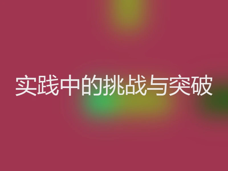实践中的挑战与突破