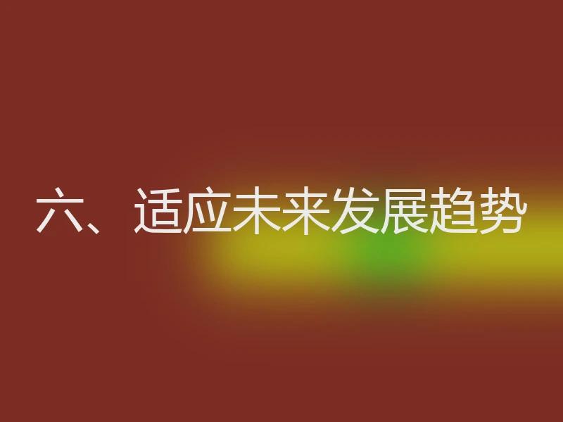 六、适应未来发展趋势
