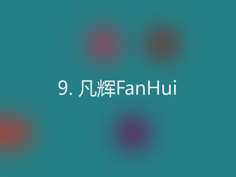 9. 凡辉FanHui