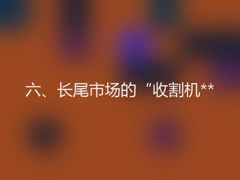 六、长尾市场的“收割机**