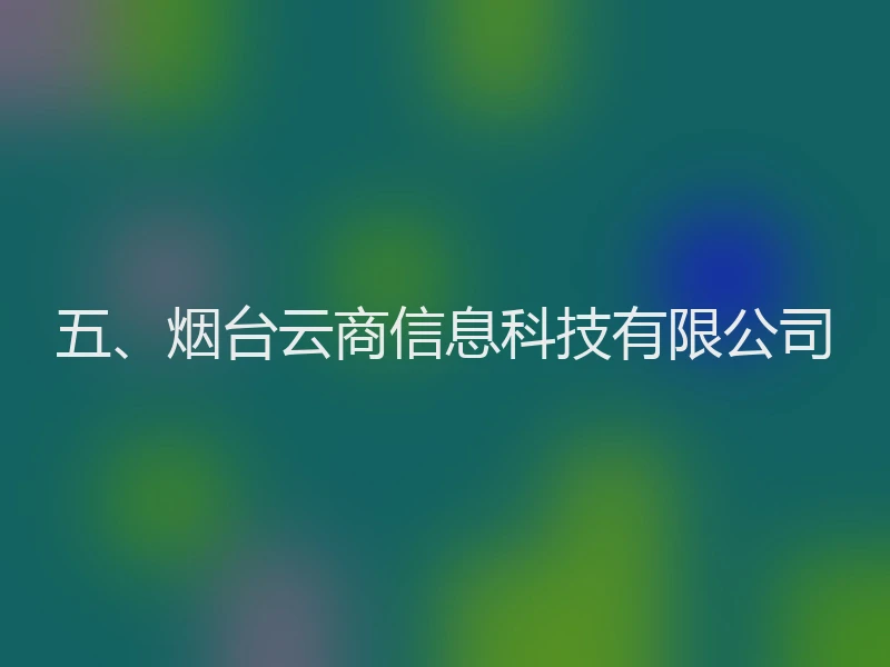 五、烟台云商信息科技有限公司