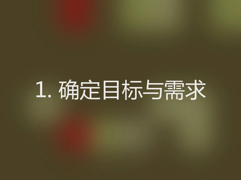 1. 确定目标与需求