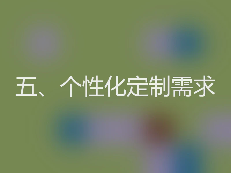五、个性化定制需求