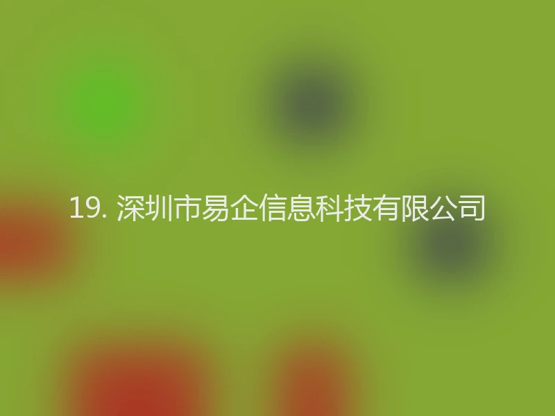 19. 深圳市易企信息科技有限公司