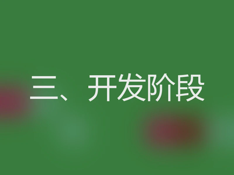 三、开发阶段