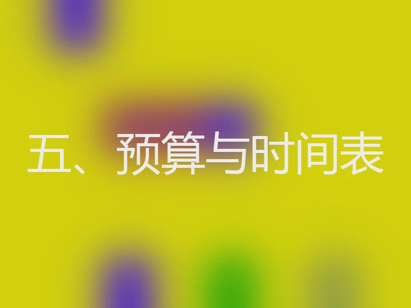 五、预算与时间表