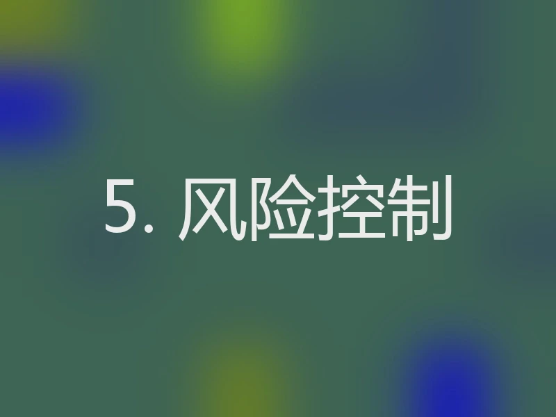 5. 风险控制