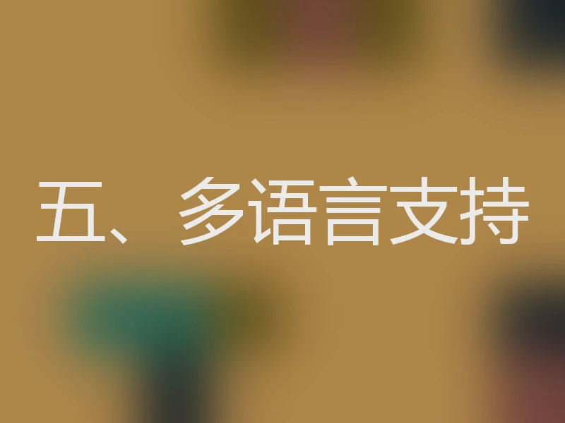 五、多语言支持