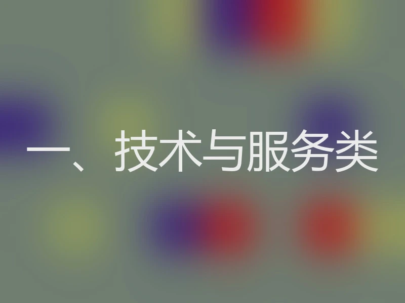 一、技术与服务类