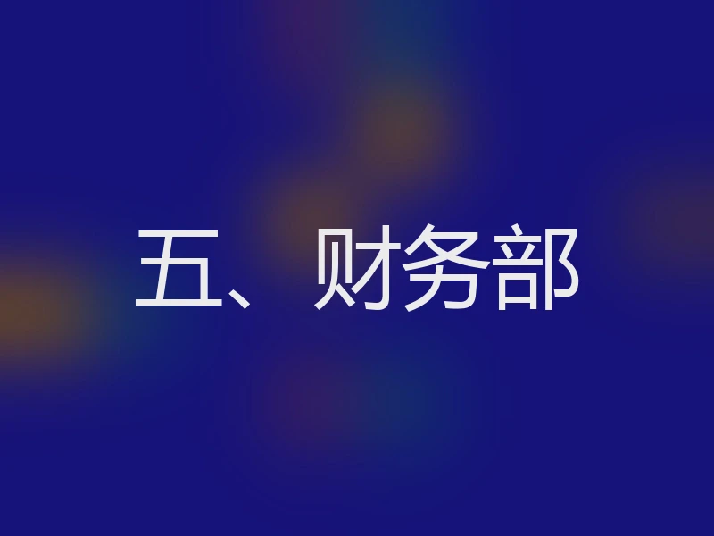 五、财务部