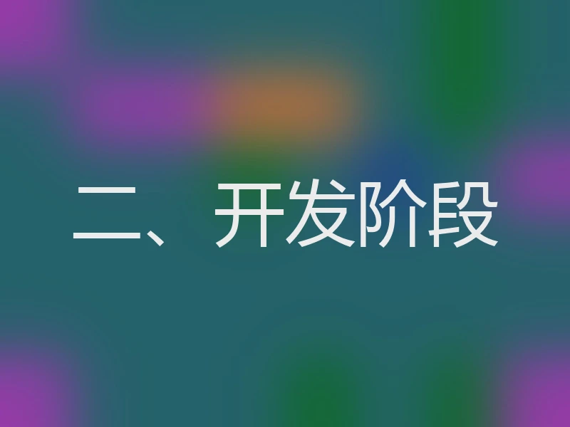 二、开发阶段