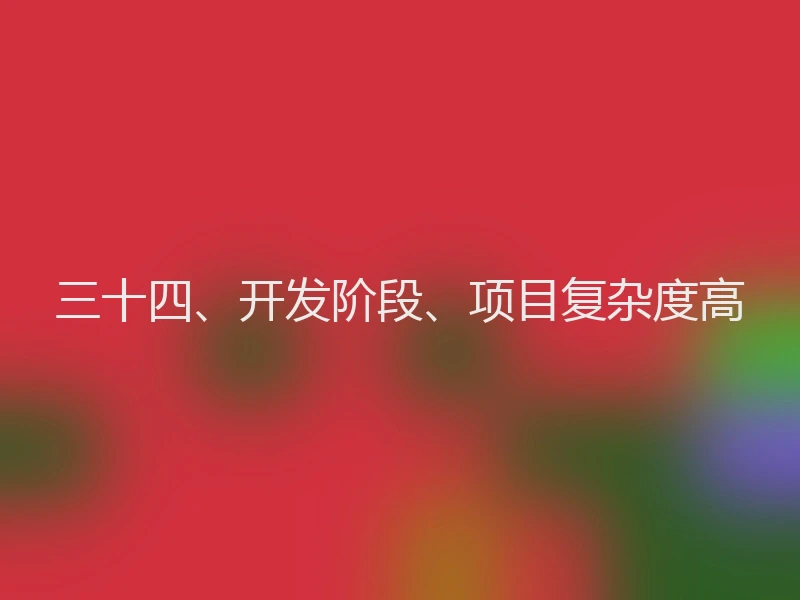 三十四、开发阶段、项目复杂度高