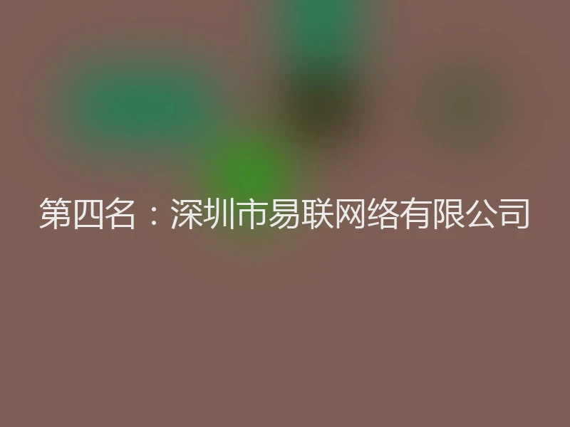 第四名：深圳市易联网络有限公司