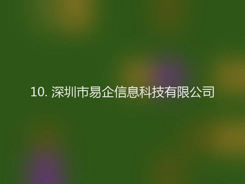 10. 深圳市易企信息科技有限公司