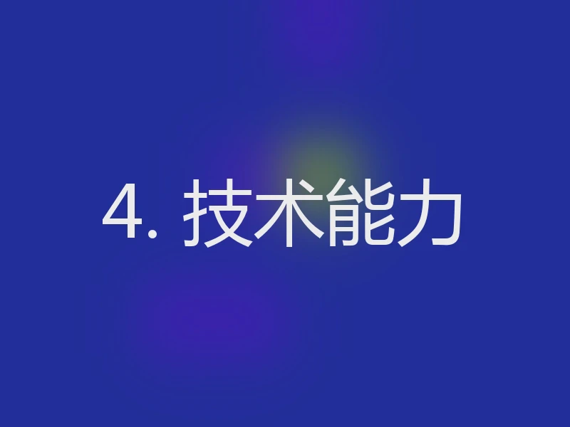 4. 技术能力