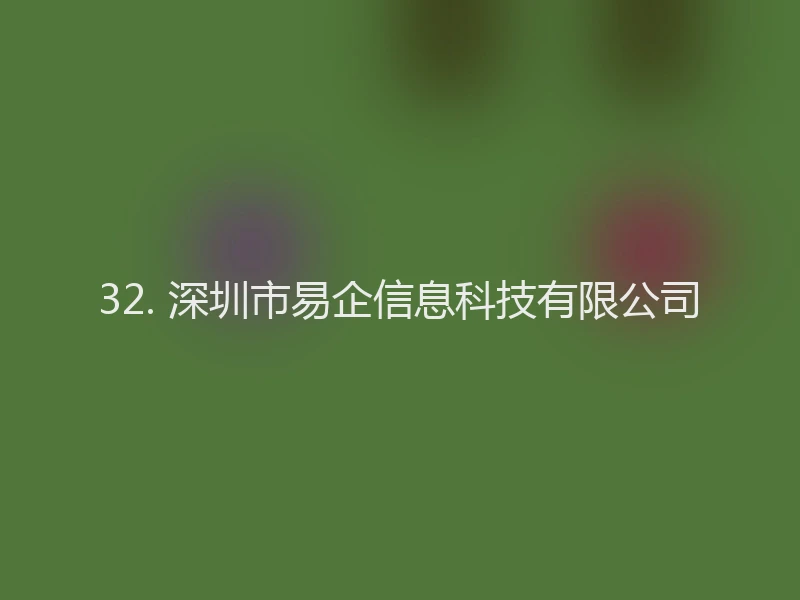 32. 深圳市易企信息科技有限公司