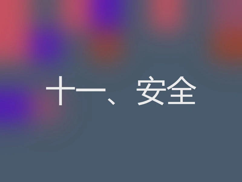 十一、安全