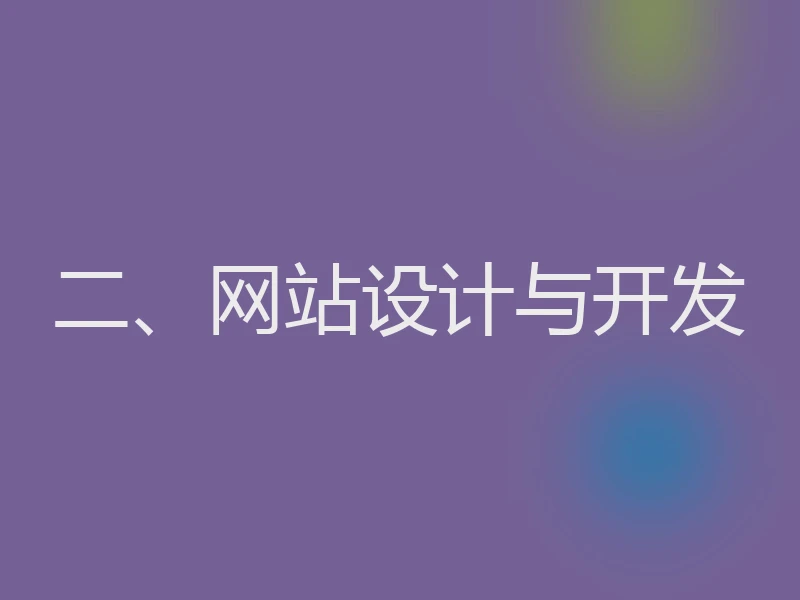 二、网站设计与开发