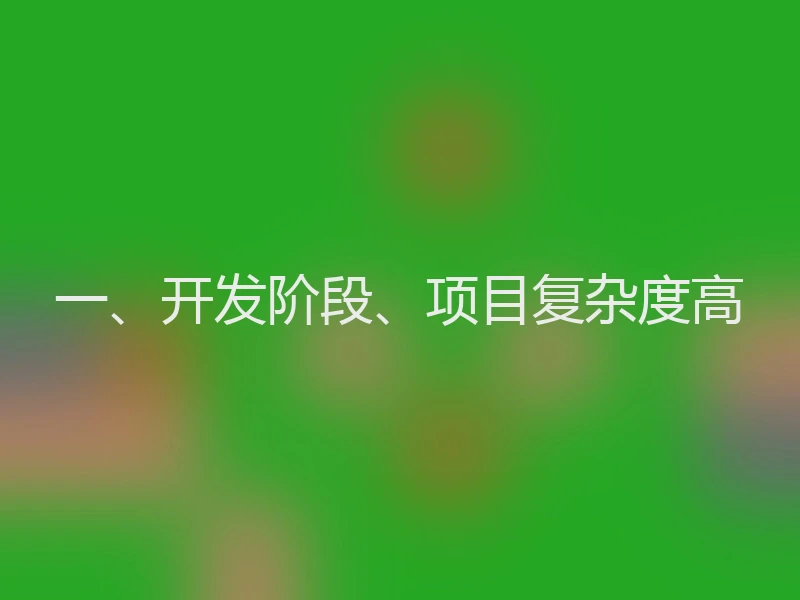 一、开发阶段、项目复杂度高