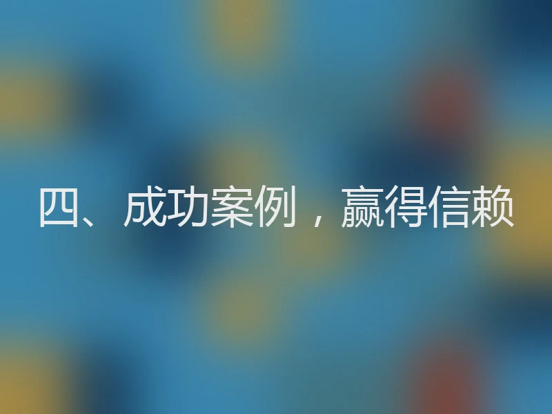 四、成功案例,赢得信赖