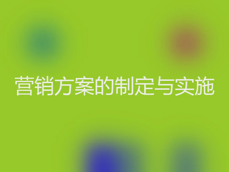 营销方案的制定与实施