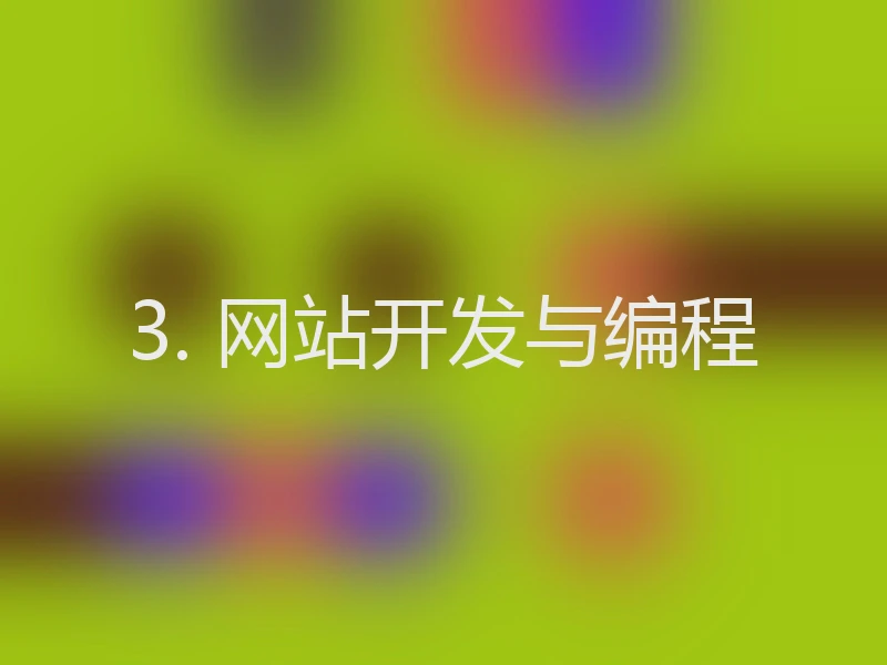 3. 网站开发与编程