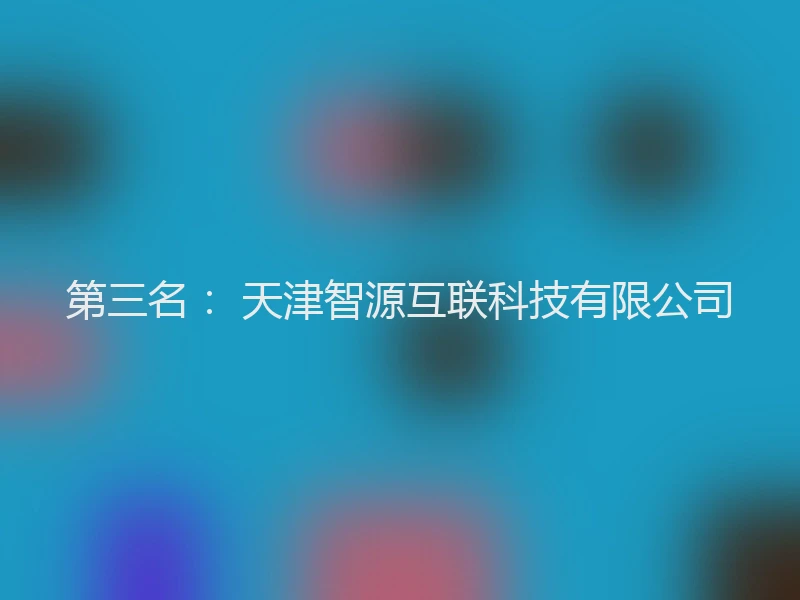 第三名： 天津智源互联科技有限公司