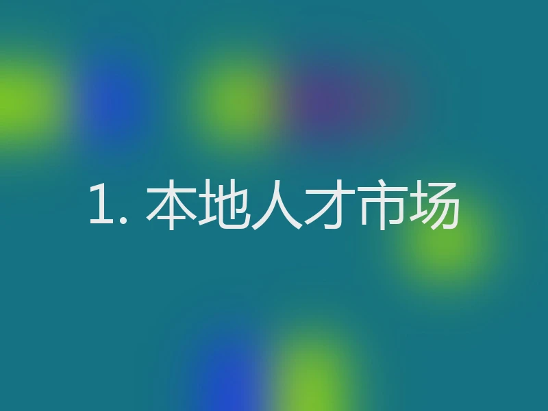 1. 本地人才市场