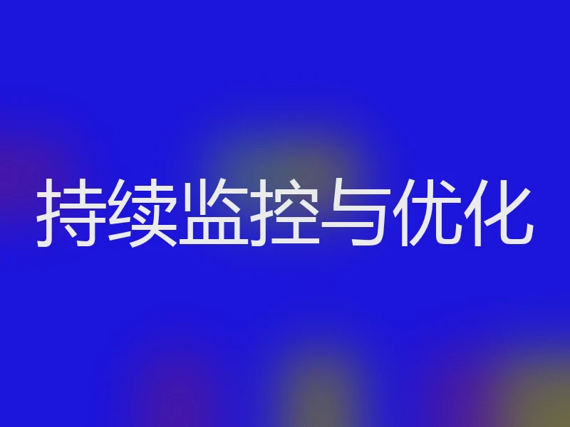 持续监控与优化