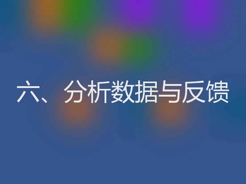 六、分析数据与反馈