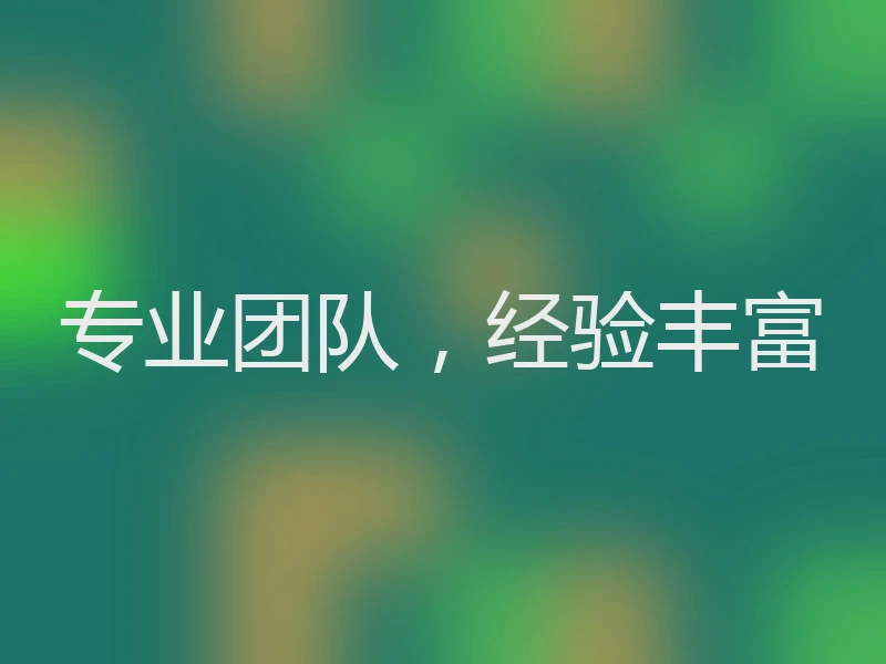 专业团队,经验丰富