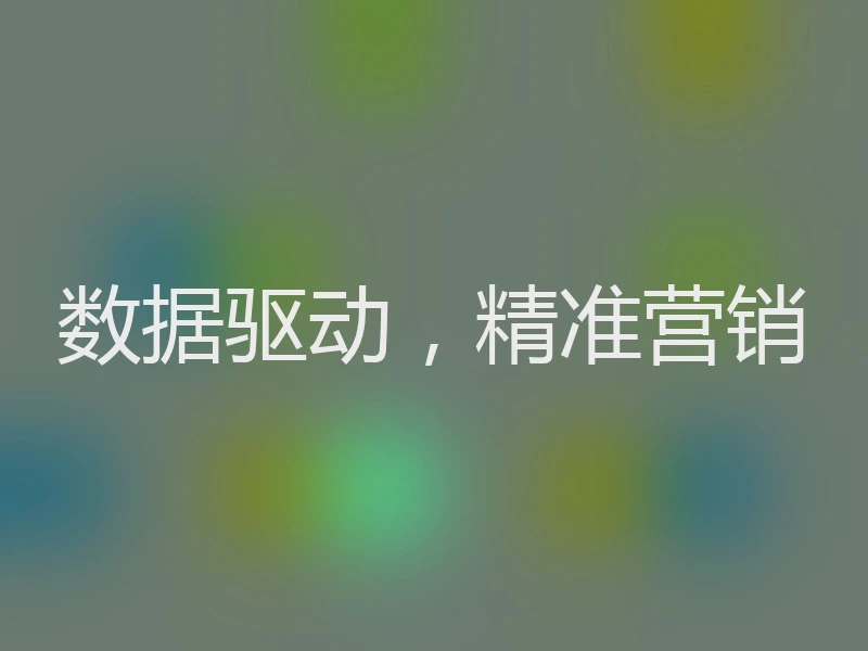 数据驱动,精准营销