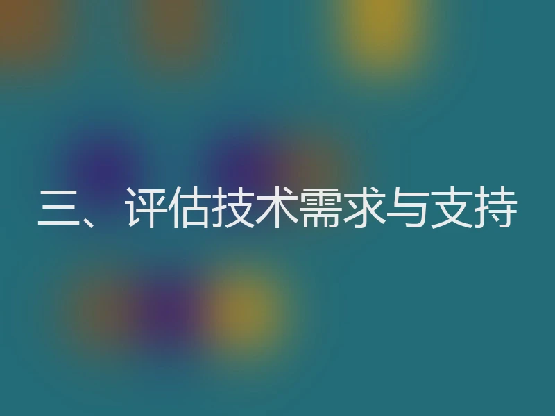 三、评估技术需求与支持