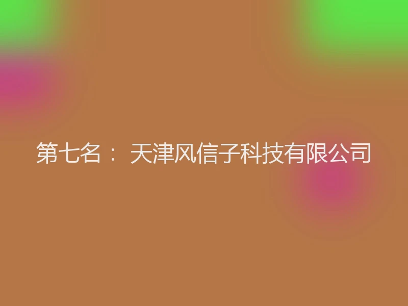 第七名： 天津风信子科技有限公司