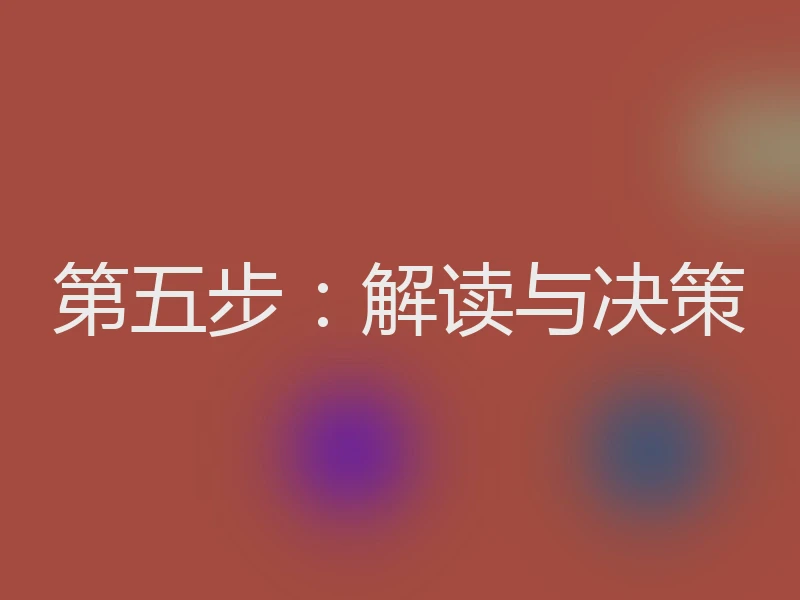 第五步：解读与决策