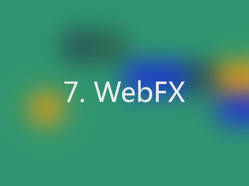 7. WebFX