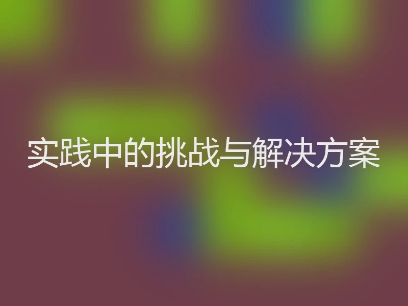 实践中的挑战与解决方案