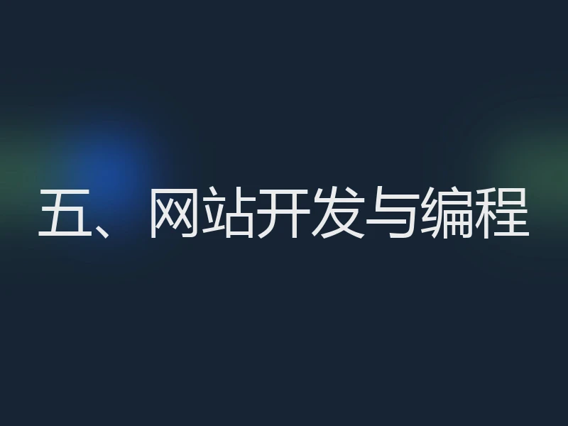 五、网站开发与编程