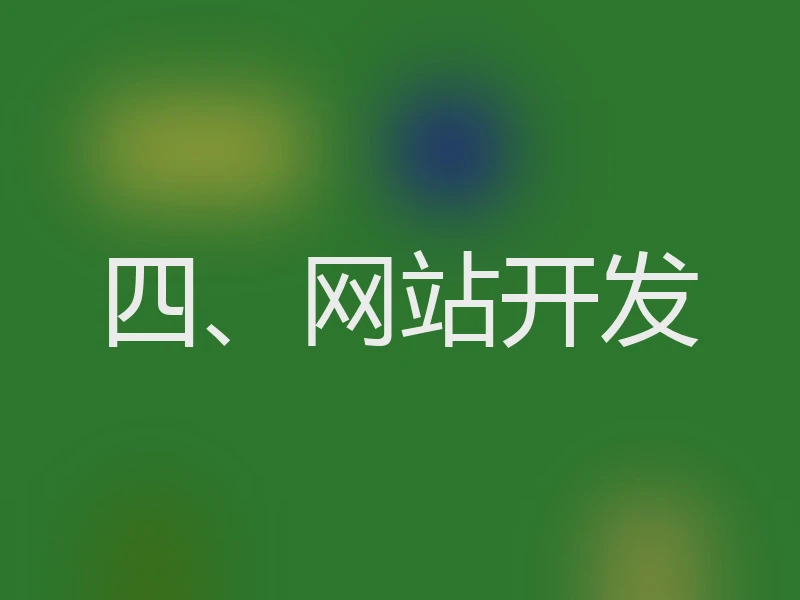 四、网站开发