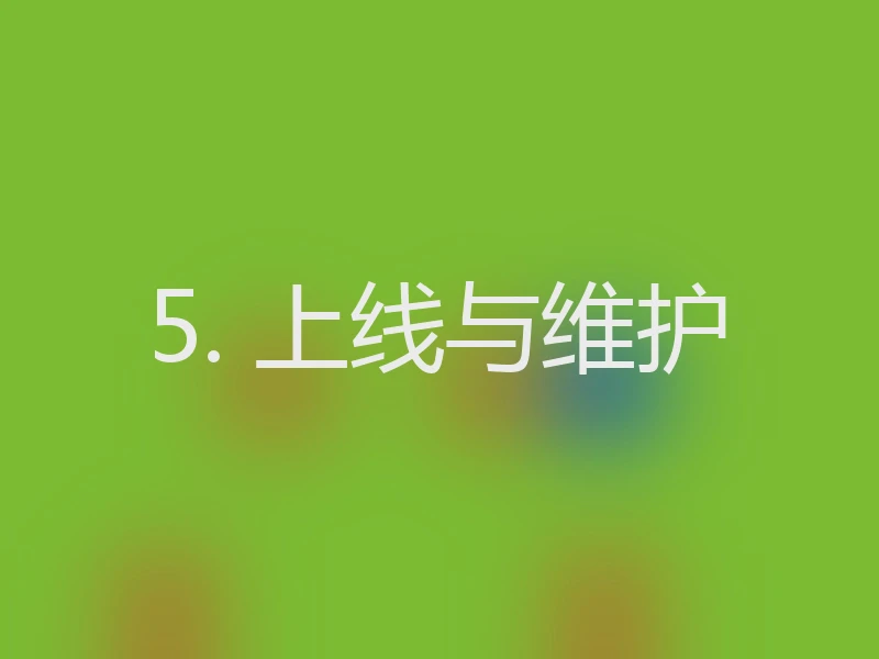 5. 上线与维护