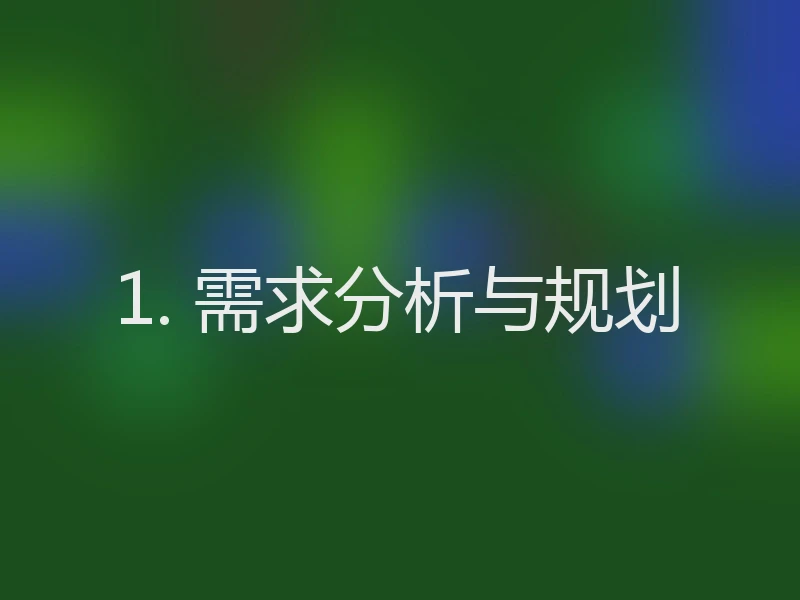 1. 需求分析与规划