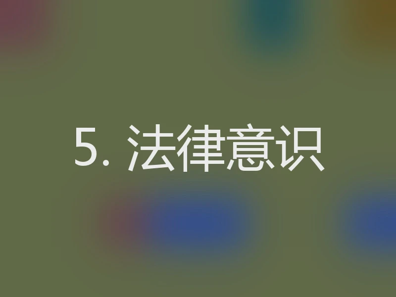5. 法律意识